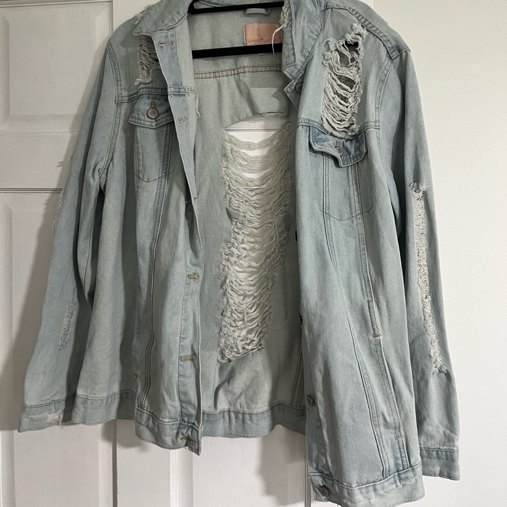Distressed Jean Jacket, Worn Once